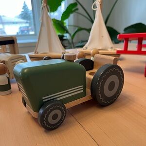 Hearth & Hand Olive Green Wooden Tractor
